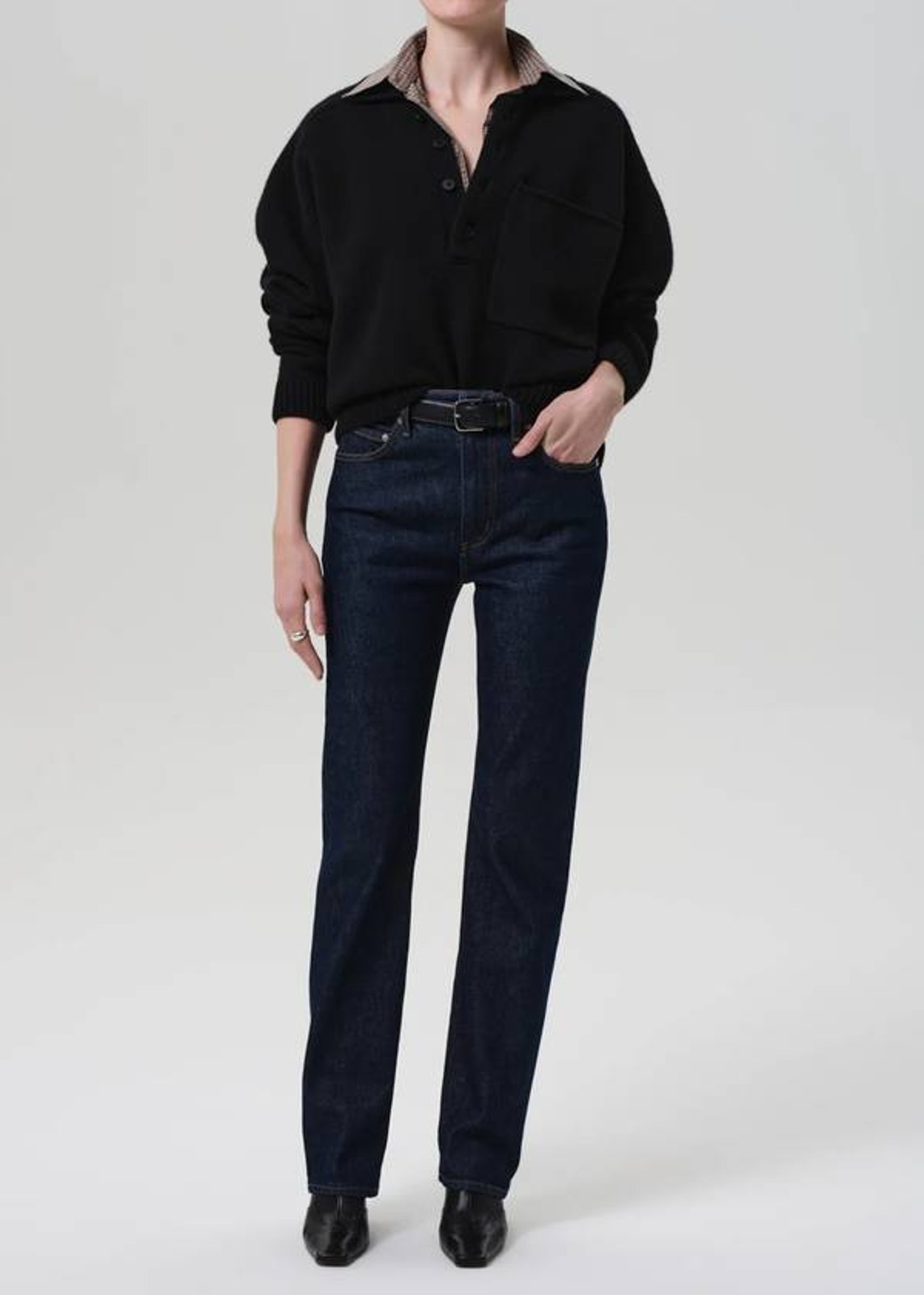 Citizens Of Humanity Zurie Straight Jeans In Helia Dark Wash 26 Nwt Quiet Luxury